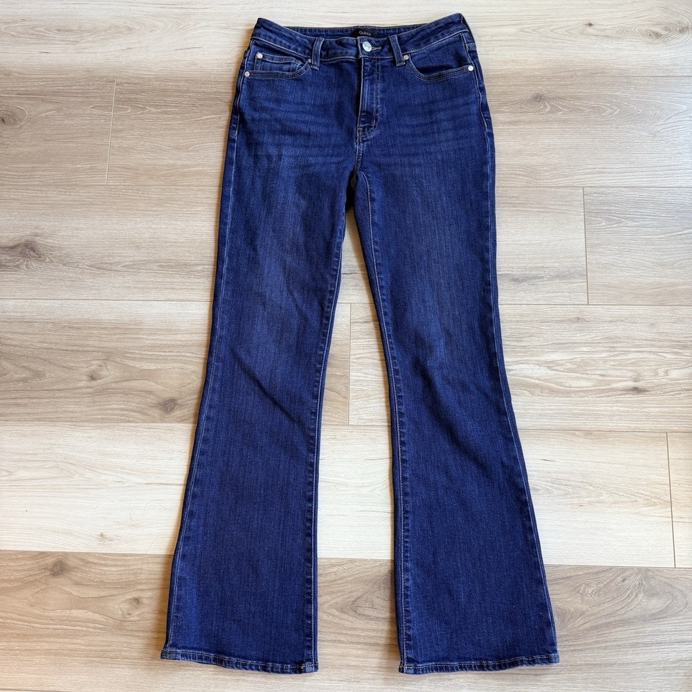 Quince Women's Luna Stretch Flare Jeans, Midnight Blue, 30" Size 27